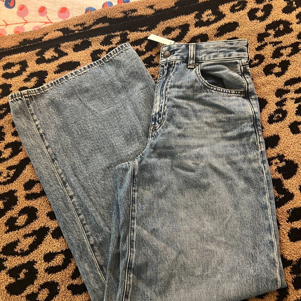 Madewell Curvy Super Wide Leg Jeans Billings Wash Sz 25 - Picture 5 of 5